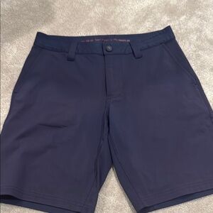 RHONE Navy Flat Front Shorts